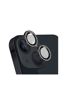 Apple Uyumlu iPhone 11 Taşlı Kamera Lens Koruyucu Siyah Apple Uyumlu iPhone 11 Taşlı Kamera Lens Koruyucu Siyah