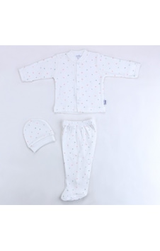 Sebi Bebe Nokta Çiçek Pijama Takımı 9148 Ekru-pembe Sebi Bebe Nokta Çiçek Pijama Takımı 9148 Ekru-pembe