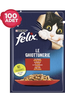 Purina Felix Sığır Etli Pouch Yetişkin Kedi Maması 100 x 85 G Purina Felix Sığır Etli Pouch Yetişkin Kedi Maması 100 x 85 G