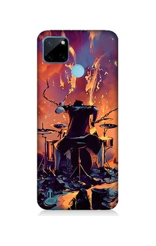 Realme C21y Uyumlu Alevli Bateri Desenli Silikon Kılıf Realme C21y Uyumlu Alevli Bateri Desenli Silikon Kılıf