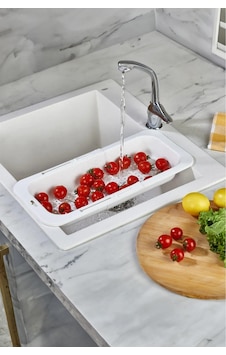 Sürgülü Ayarlanabilir Pratik Lavabo Süzgeci, Uzun Kısa Ayarlı Evye, Meyve Sebze Salata Yıkama Beyaz Diğer Sürgülü Ayarlanabilir Pratik Lavabo Süzgeci, Uzun Kısa Ayarlı Evye, Meyve Sebze Salata Yıkama Beyaz Diğer