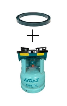 Aygaz Yeni Mini Ocak (barbekü Uyumlu) +mini Tüp+mini Altlık 3 Lü Mavi
