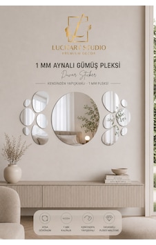 Lunar Cycle Gümüş Ayna Seti - Ayın Halleri Temalı 1mm Pleksi - Modern Salon, Antre Ve Mutfak Duvar Dekoru 60x27 Cm Gümüş Gümüş Lunar Cycle Gümüş Ayna Seti - Ayın Halleri Temalı 1mm Pleksi - Modern Salon, Antre Ve Mutfak Duvar Dekoru 60x27 Cm Gümüş Gümüş