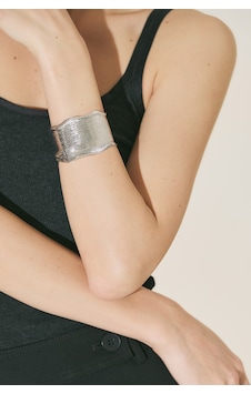 Kelepçe Bileklik Gümüş Ss26blk00008-472