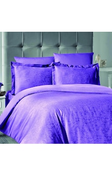 Maxstyle Jakarlı Saten Reyka Lila Double Nevresim Takımı Renkli Maxstyle Jakarlı Saten Reyka Lila Double Nevresim Takımı Renkli