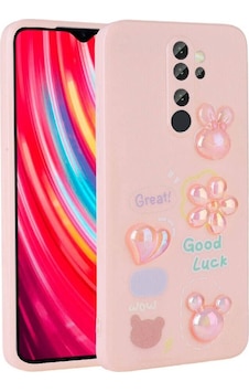 Xiaomi Redmi Note 8 Pro Kılıf Kabartma Figürlü Parlak Zore Toys Silikon Kapak Pembe Xiaomi Redmi Note 8 Pro Kılıf Kabartma Figürlü Parlak Zore Toys Silikon Kapak Pembe