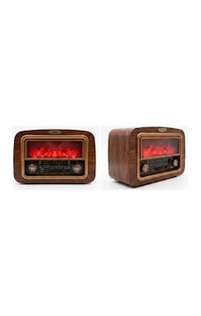 Everton Rt-742 Şömine Göstergeli Bluetooth Fm-usb-tf-aux Şarjlı Nostaljik Radyo