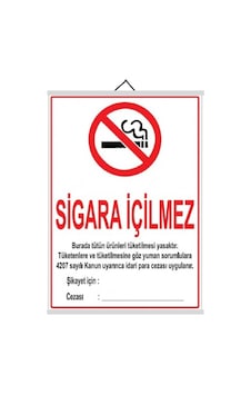 And Sigara İçilmez Levhası 50X70CM Askılı Çıtalı