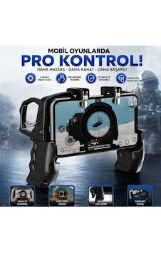 Polham Tetikli Telefon Oyun Kolu, Pubg Free Fire Call Of Duty İçin Ergonomik Oyun Kontrol Aparatı, 4.7-6.7 İnç Telefon Uyumlu