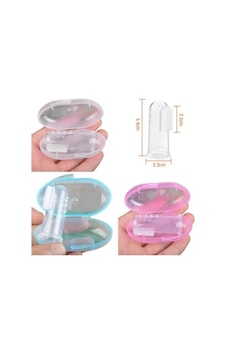 Pembe Kız Bebek Çocuk Silikon Parmak Diş Kaşıyıcı Dil Temizleyici Diş Fırçası Pembe Kız Bebek Çocuk Silikon Parmak Diş Kaşıyıcı Dil Temizleyici Diş Fırçası