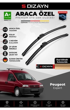 S-dizayn Peugeot Expert Ön Cam Silecek Seti 1996-2006 Premium Araca Özel 65-50 Cm A+ Kalite Aocs-179