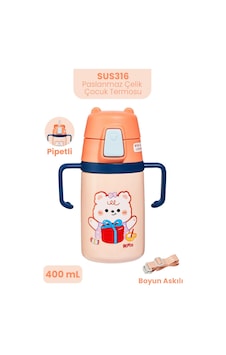 400 Ml 316l Paslanmaz Çelik Pipetli Çocuk Termosu Taşıma Kulplu Askılı Çift Duvar -ffr400ml4011 Turuncu 400 Ml 316l Paslanmaz Çelik Pipetli Çocuk Termosu Taşıma Kulplu Askılı Çift Duvar -ffr400ml4011 Turuncu