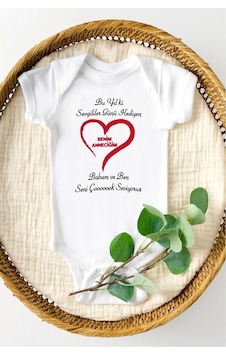 Hediyenza Sevgiler Günü Hediyen Benim Anneciğim Özel Tasarım Bebek Zıbın Pamuklu Çıtçıtlı Body Beyaz Hediyenza Sevgiler Günü Hediyen Benim Anneciğim Özel Tasarım Bebek Zıbın Pamuklu Çıtçıtlı Body Beyaz