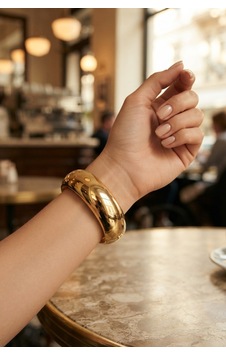 Gürbelle Kadın Altın Kaplama Gold Renk Pirinç Vintage Kalın Kelepçe Bilezik Bileklik Günlük Kullanım Gürbelle Kadın Altın Kaplama Gold Renk Pirinç Vintage Kalın Kelepçe Bilezik Bileklik Günlük Kullanım