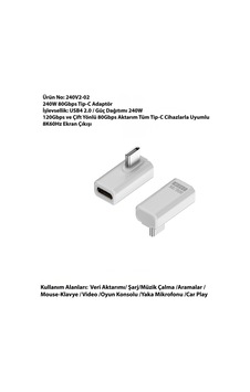 240w 80gbps Tip-c Adaptör 20gbps Ve Çift Yönlü 80gbps Aktarım Tüm Tip-c Cihazlarla Uyumlu 240w 80gbps Tip-c Adaptör 20gbps Ve Çift Yönlü 80gbps Aktarım Tüm Tip-c Cihazlarla Uyumlu
