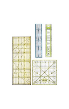 Terzi Modelist Patchwork Kesme Kapitone Dikiş Şeffaf Cetvel Seti