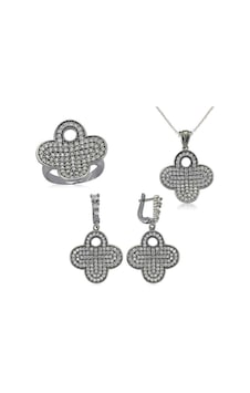 925 Ayar - Gümüş Çiçek Bayan Set 925 Ayar - Gümüş Çiçek Bayan Set