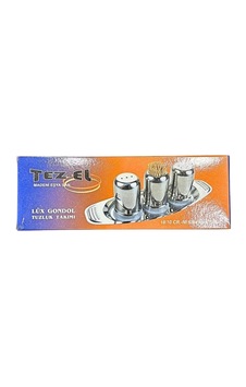 Küçük Metal Tuzluk Takımı Çok Renkli