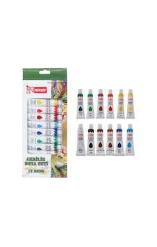 Mikro Akrilik Boya Tüp 12li - 2 Paket 070 Çok Renkli