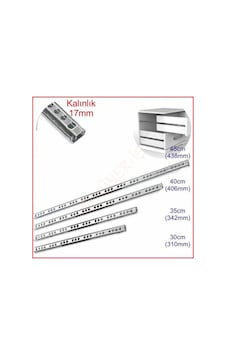 17mm 35cm Teleskopik Ray Çekmece Kızağı Çekmece Rayı 17x342 01041 17mm 35cm Teleskopik Ray Çekmece Kızağı Çekmece Rayı 17x342 01041