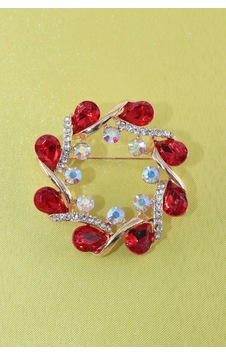 Tutkunun Çemberi Yakut Kırmızısı Ve Opal Taşlı Halka Broş Kadın Yaka İğnesi Broş. Çok renkli Tutkunun Çemberi Yakut Kırmızısı Ve Opal Taşlı Halka Broş Kadın Yaka İğnesi Broş. Çok renkli