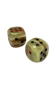 1 İnç Boyutunda Doğal Oniks Taştan 2"li Zar Seti 1 İnç Boyutunda Doğal Oniks Taştan 2"li Zar Seti