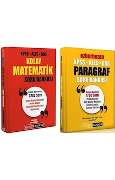 Pegem KPSS ALES DGS Kolay Matematik Ezberbozan Paragraf Soru 2 li