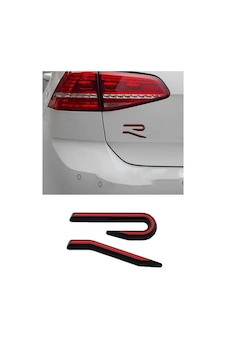 Yeni Golf 8 R Yazısı Bagaj Logo Arması Sticker Amblem Kırmızı Siyah Yeni Golf 8 R Yazısı Bagaj Logo Arması Sticker Amblem Kırmızı Siyah