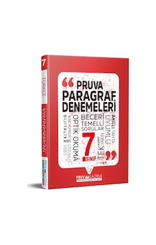 Pruva Akademi 7. Sınıf Paragraf Denemeleri 2023