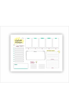 Haftalık Planlayıcı Defter Bloknot Tutkallı 62 Syf A4