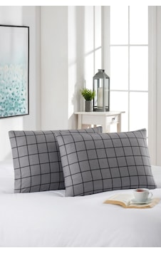 Marla Home 2'li Yastık Kılıfı Pamuklu 50x70 Cm Antrasit Line Marla Home 2'li Yastık Kılıfı Pamuklu 50x70 Cm Antrasit Line