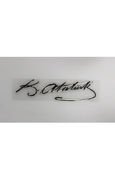 Krc Atatürk Imza Metalize Sticker Yapıştırma ( Krom Görünüm ) Krc Atatürk Imza Metalize Sticker Yapıştırma ( Krom Görünüm )