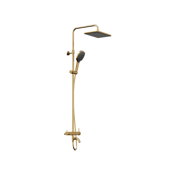 Adell Mode S Rain Duş Seti Mat Gold 157802218 Bataryalı Altın - Siyah Adell Mode S Rain Duş Seti Mat Gold 157802218 Bataryalı Altın - Siyah