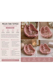 Melek Figürlü Takı Organizer 20 Cm 3d Baskı Dekoratif Takı Standı Şık Biblo & Takılık Pla Sağlıklı Malzeme Çok Renkli