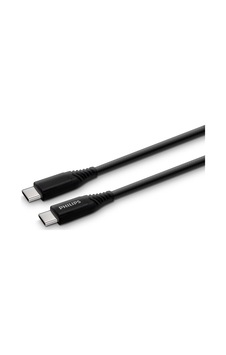 Philips Dlc5206c/00 Usb-c To Usb-c Örgülü Hızlı Şarj Kablosu, 2 Metre, Siyah