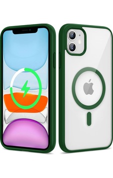 Apple Uyumlu iPhone 11 Kılıf M-safe Wireless Şarj Özellikli Silikon Zore Ege Kapak Koyu Yeşil Apple Uyumlu iPhone 11 Kılıf M-safe Wireless Şarj Özellikli Silikon Zore Ege Kapak Koyu Yeşil