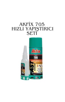 Akfix 705 Hızlı Yapıştırıcı Mdf Kiti Ahşap Ve Maket Yapıştırıcısı 200 Ml + 50 Gr Hızlı Yapıştırıcı Akrilik Mdf Yapıştırma Seti 200 Ml