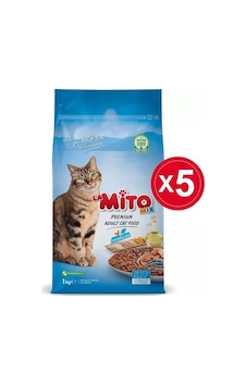 La Mito Mix Tavuklu ve Balıklı Yetişkin Kedi Maması 5 x 1 KG