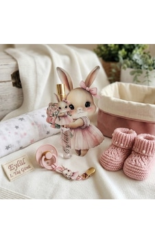 Cam Fısfıs Kolonya Şişesi Karton Tavşan Süslemeli Bebek 15 Adet Cam Fısfıs Kolonya Şişesi Karton Tavşan Süslemeli Bebek 15 Adet