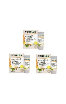 YouPlus Vitamin C Çinko Propolis 20 Efervesan Tablet 3 Kutu YouPlus Vitamin C Çinko Propolis 20 Efervesan Tablet 3 Kutu