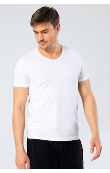 Cacharel Erkek V Yaka Likralı T-shirt Beyaz S Cacharel Erkek V Yaka Likralı T-shirt Beyaz S