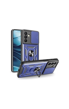 Samsung Uyumlu Galaxy A17 Kılıf Magnetik Standlı Kamera Korumalı Zore Sürgülü Vega Kapak