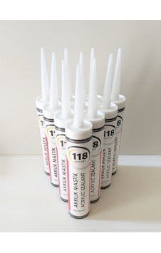 10 Adet Beyaz Silikonize Mastik / Çekomastik 450 G 10 Adet Beyaz Silikonize Mastik / Çekomastik 450 G