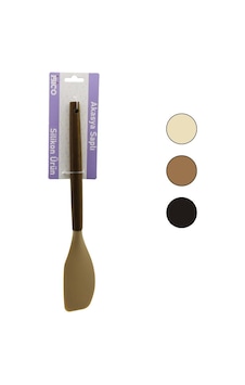 İbico İ22-020 Renkli Silikon Ahşap Akasya Saplı Yan Spatula 30cm- 6'li Paket