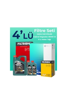 Filtron Ford Mondeo 2.0 Dizel Filtre Bakım Seti Castrol Motor Yağlı (2002-2008) 4 Lü Filtron Ford Mondeo 2.0 Dizel Filtre Bakım Seti Castrol Motor Yağlı (2002-2008) 4 Lü
