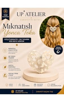 Mıknatıslı Kemik Kalp Toka 5,5cm Beyaz