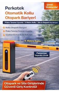 Perkotek 6 Metre Kollu Otomatik Otopark Bariyeri Plaka Tanıma Uyumlu Uzaktan Kumandalı Site Giriş Bariyeri Perkotek 6 Metre Kollu Otomatik Otopark Bariyeri Plaka Tanıma Uyumlu Uzaktan Kumandalı Site Giriş Bariyeri
