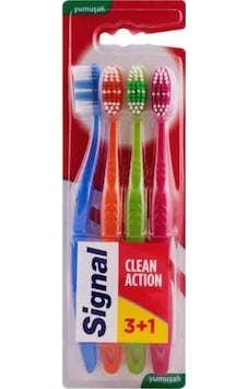 Signal Clean Action Diş Fırçası Yumuşak 4'lü x 5 Adet Signal Clean Action Diş Fırçası Yumuşak 4'lü x 5 Adet