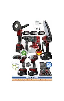 Böhrer Alman Red 5524K Kombo 5'li Kömürsüz Profesyonel Set 2 Batarya + 1 Şarj Cihazı Böhrer Alman Red 5524K Kombo 5'li Kömürsüz Profesyonel Set 2 Batarya + 1 Şarj Cihazı
