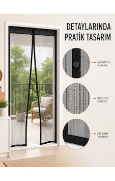 Mıknatıslı Kapı Sinekliği Otomatik Kapanan Siyah File Balkon Ve Teras Sinekliği Diğer Mıknatıslı Kapı Sinekliği Otomatik Kapanan Siyah File Balkon Ve Teras Sinekliği Diğer